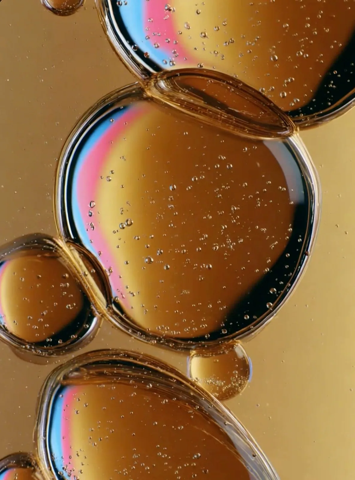 AI creative content systems by Highlight London: iridescent oil macro