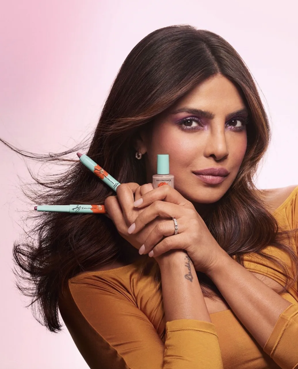 Priyanka Chopra Birthday collection for Max Factor, packaging by Highlight London
