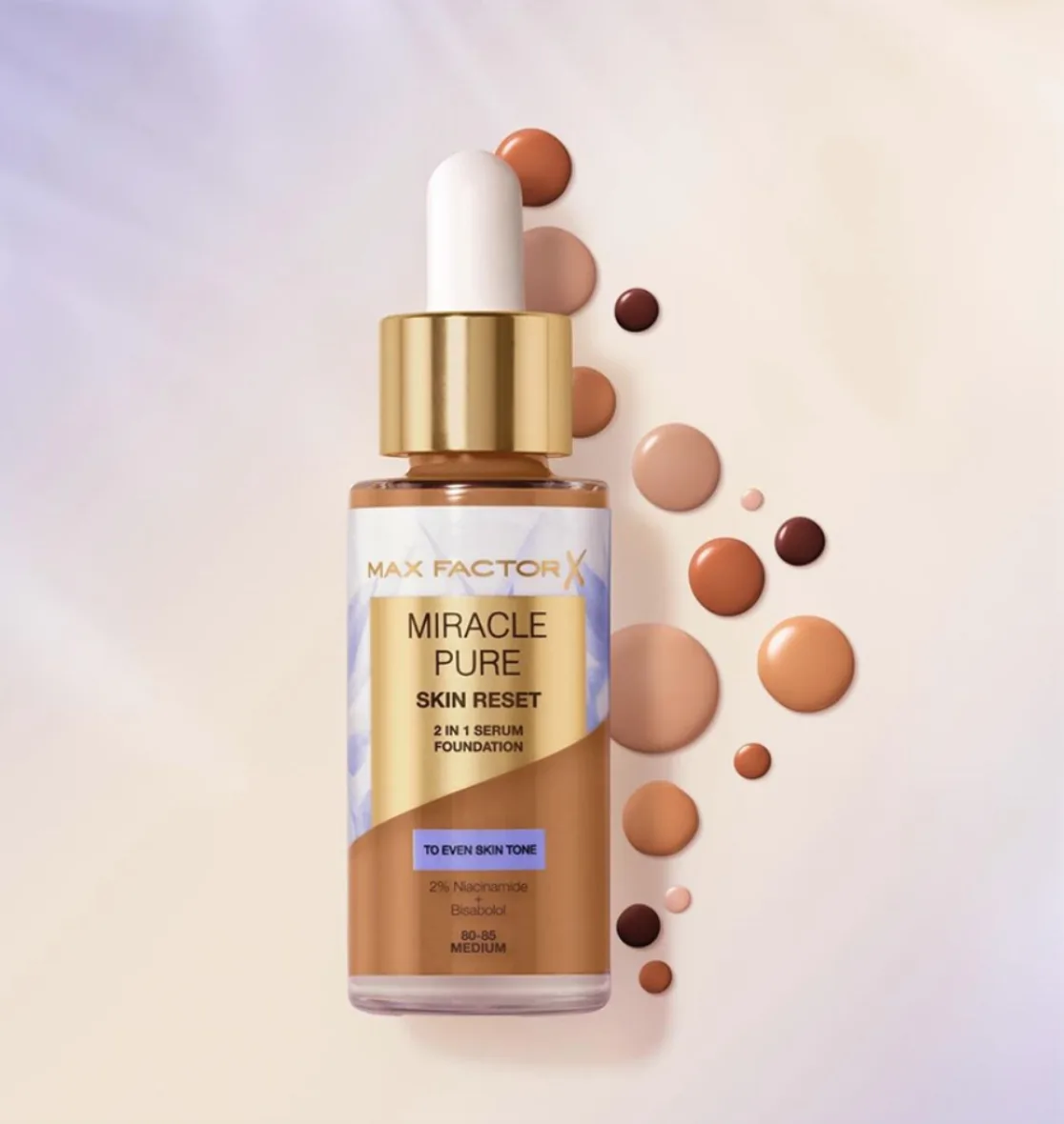 Miracle Pure Skin Reset Serum Max Factor packaging by Highlight London